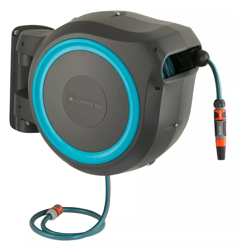 Dévidoir Mural Automatique Gardena Rollup 25m 1 Dévidoir Mural Automatique Gardena Rollup 25m